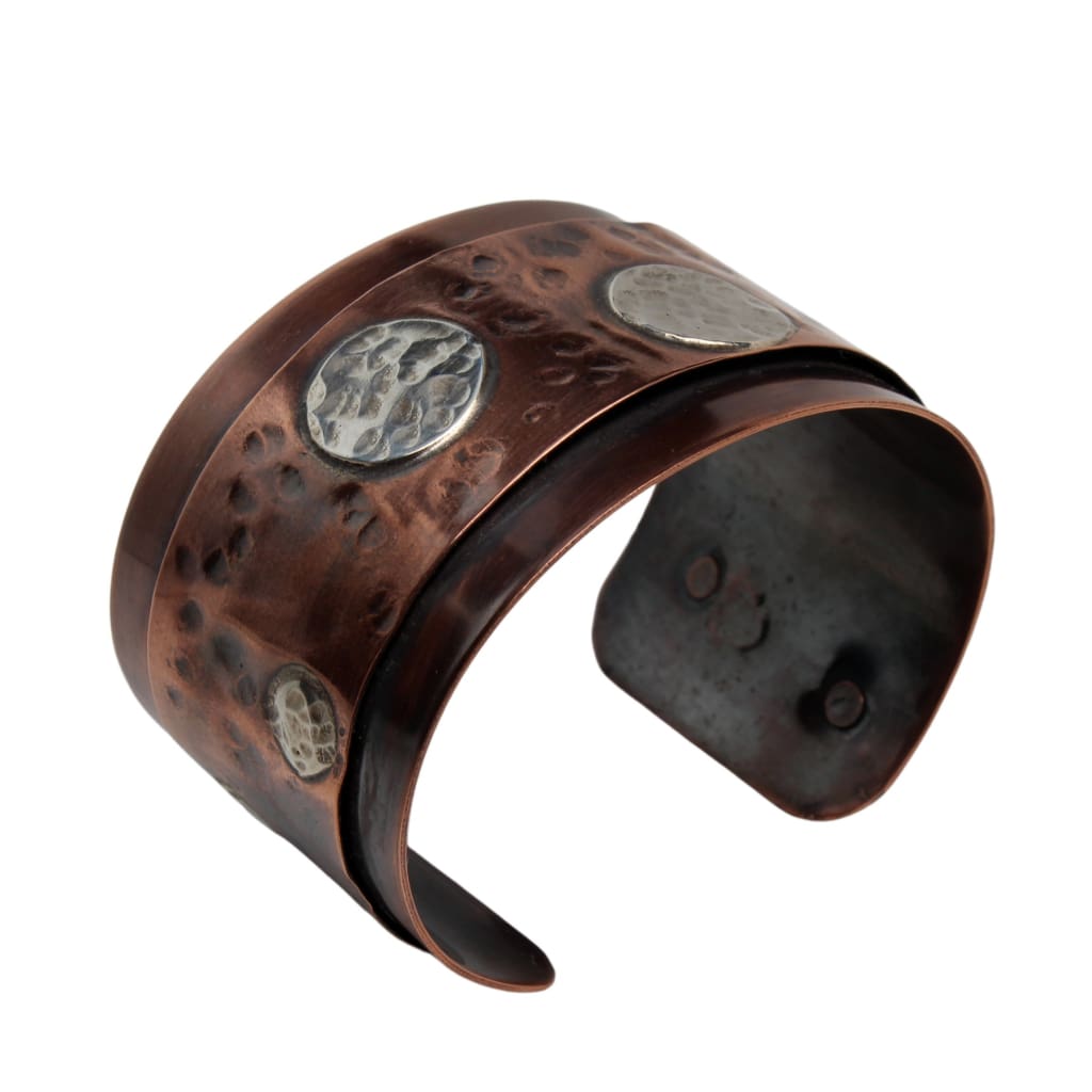 Beauty Marks Argentium Silver and Copper Cuff Bracelet #1