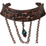 Hills and Valleys Copper and Turquoise Choker Necklace Necklaces