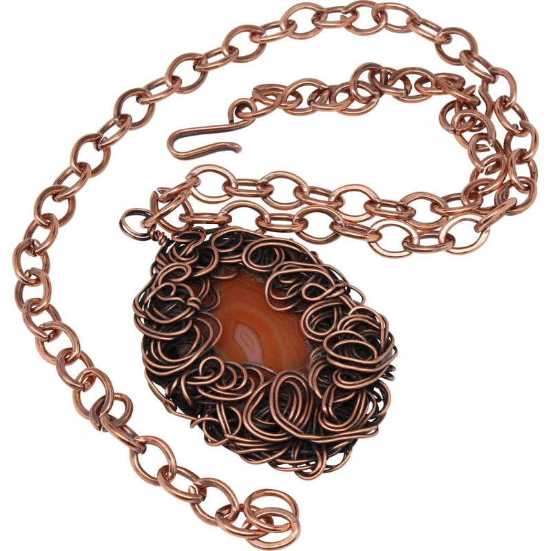 Amber Lady Pendant Copper Statement Necklace Necklaces