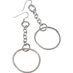 Argentium Chain Hoop Dangle Earrings Earrings