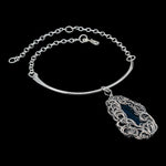 Argentium Silver Brazilian Agate Lady Pendant Statement Necklace Necklaces