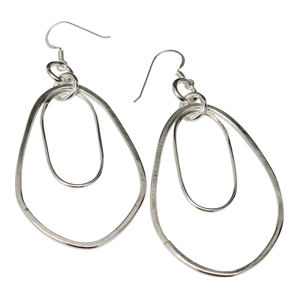 Argentium Silver Teardrop Long Earrings By Junebug Jewelry Designs Earrings