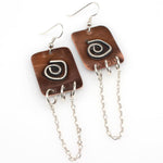 Copper And Argentium Silver Chain Statement Earrings Earrings