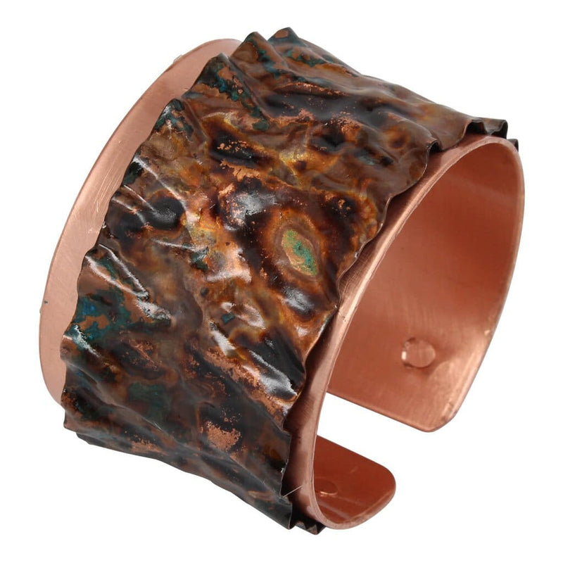 Crinkled Lost At Sea Copper Cuff Bracelet Bracelets