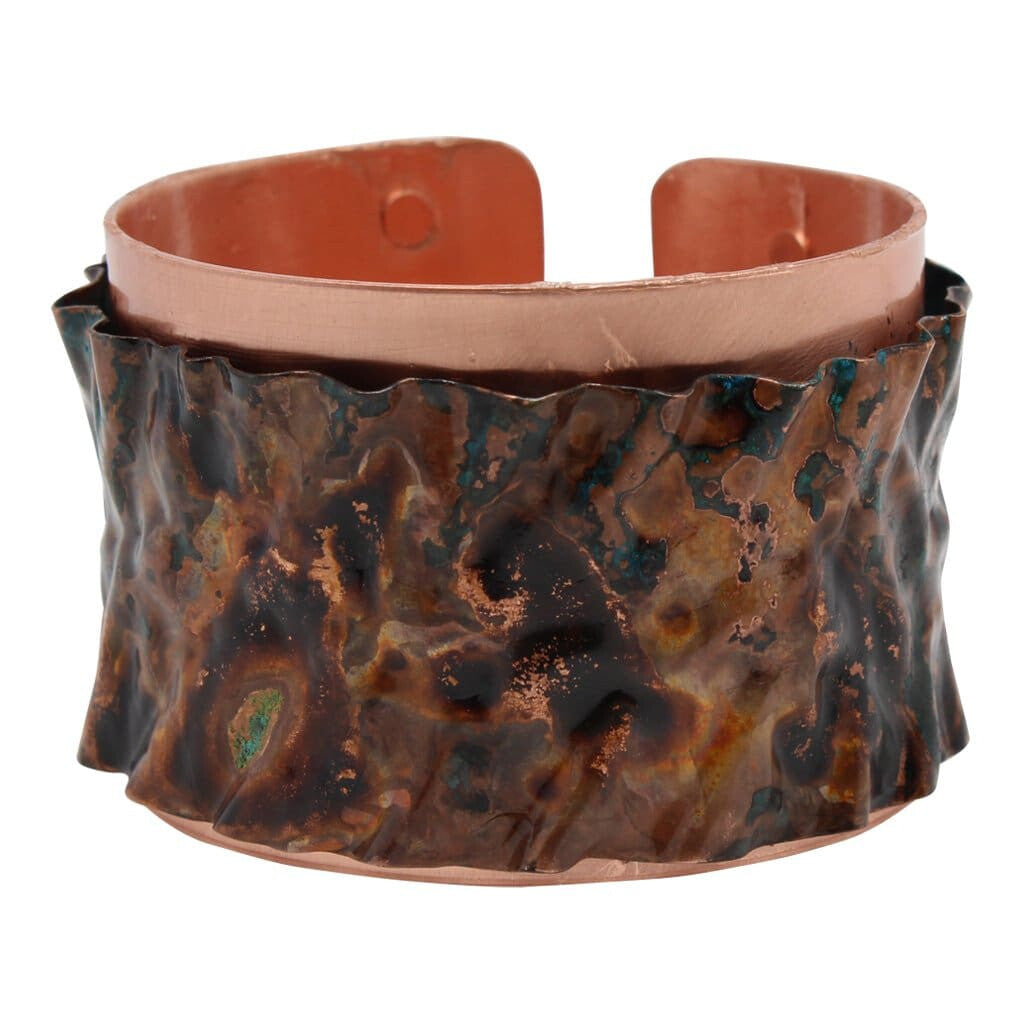 Crinkled Lost At Sea Copper Cuff Bracelet Bracelets