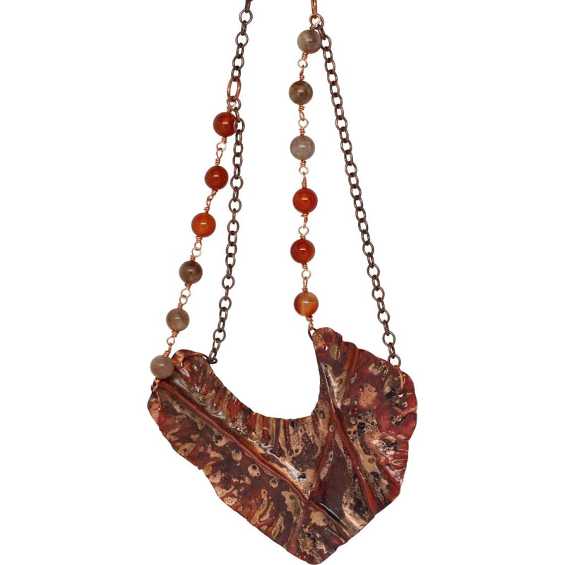 Fiyah On Fire Copper Carnelian And Sunstone Statement Necklace Necklaces