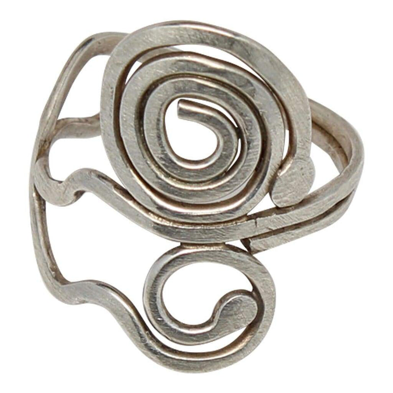 Funky Swirls Argentium Silver Ring Rings
