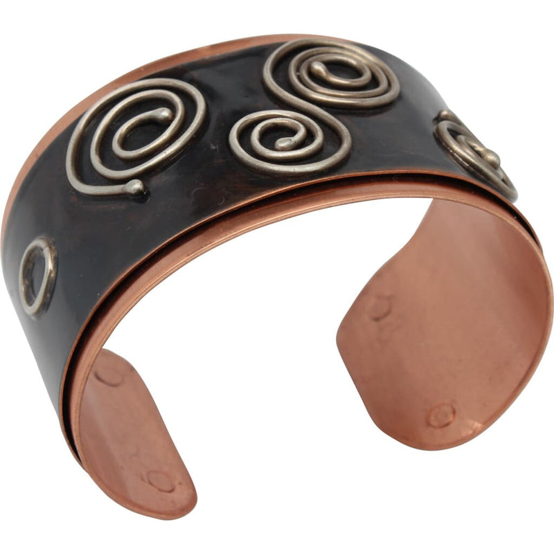 Many Spirals Drama Copper Cuff Bracelet Bracelets