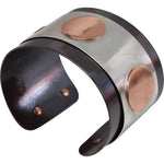 Mixed Metal Copper Dots Cuff Bracelet Bracelets