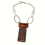 Mixed Metal Mookaite Copper and Argentium Statement Necklace Necklaces