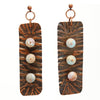 Molded Copper And Snakeskin Jasper Statement Earrings Earrings