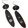 Moon and Stars Mixed Metal Spear Earrings Earrings