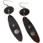 Moon and Stars Mixed Metal Spear Earrings Earrings