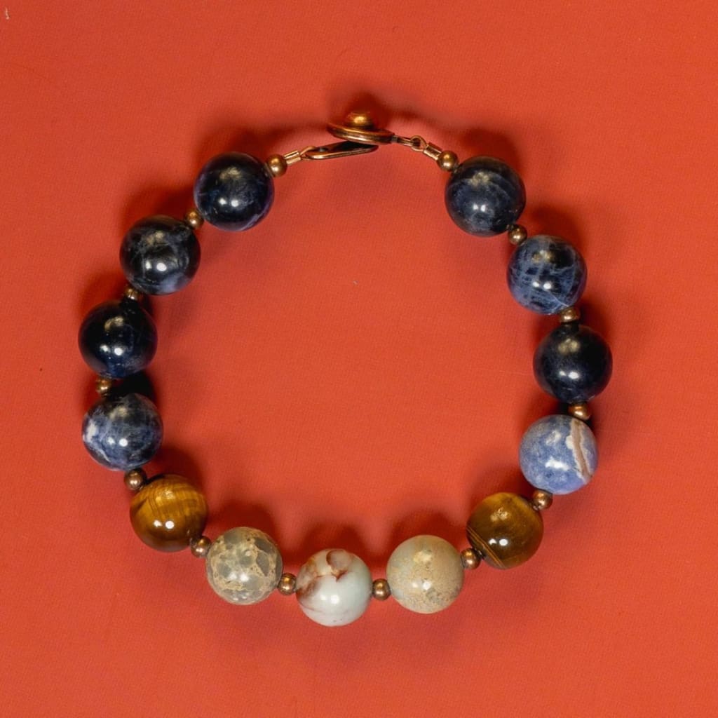 ’No More Drama’ Semi-Precious Gemstone Beaded Bracelet Small - 6.5’’ / Daisy Spacer Bracelets