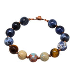 ’No More Drama’ Semi-Precious Gemstone Beaded Bracelet Small - 6.5’’ / Round Spacer Bracelets