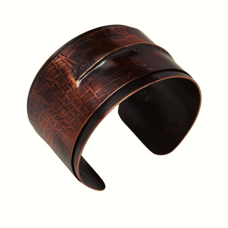 Pinched Copper Cuff Bracelet Bracelets