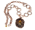The Golden Amber Lady Copper Pendant Necklace Necklaces