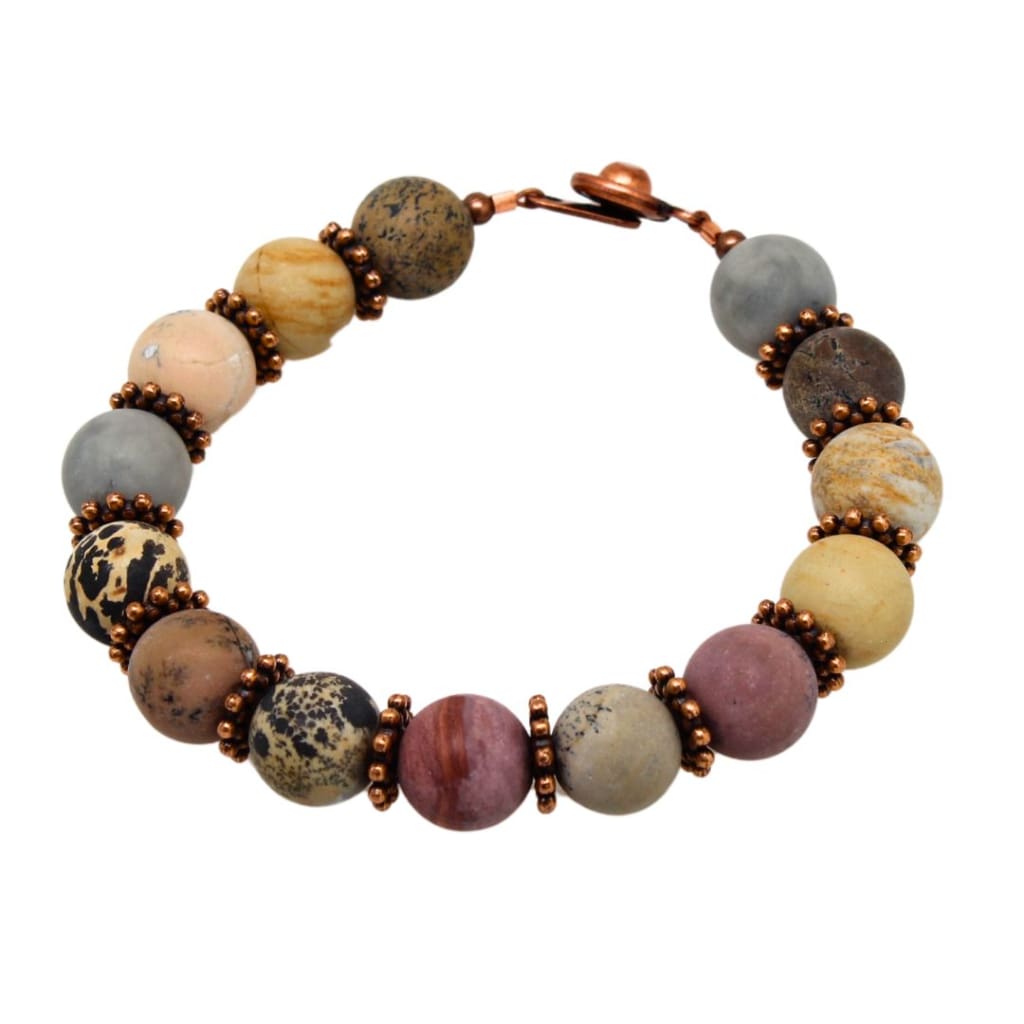 ’The Stress Whisperer’ Semi-Precious Gemstone Beaded Bracelet Bracelets