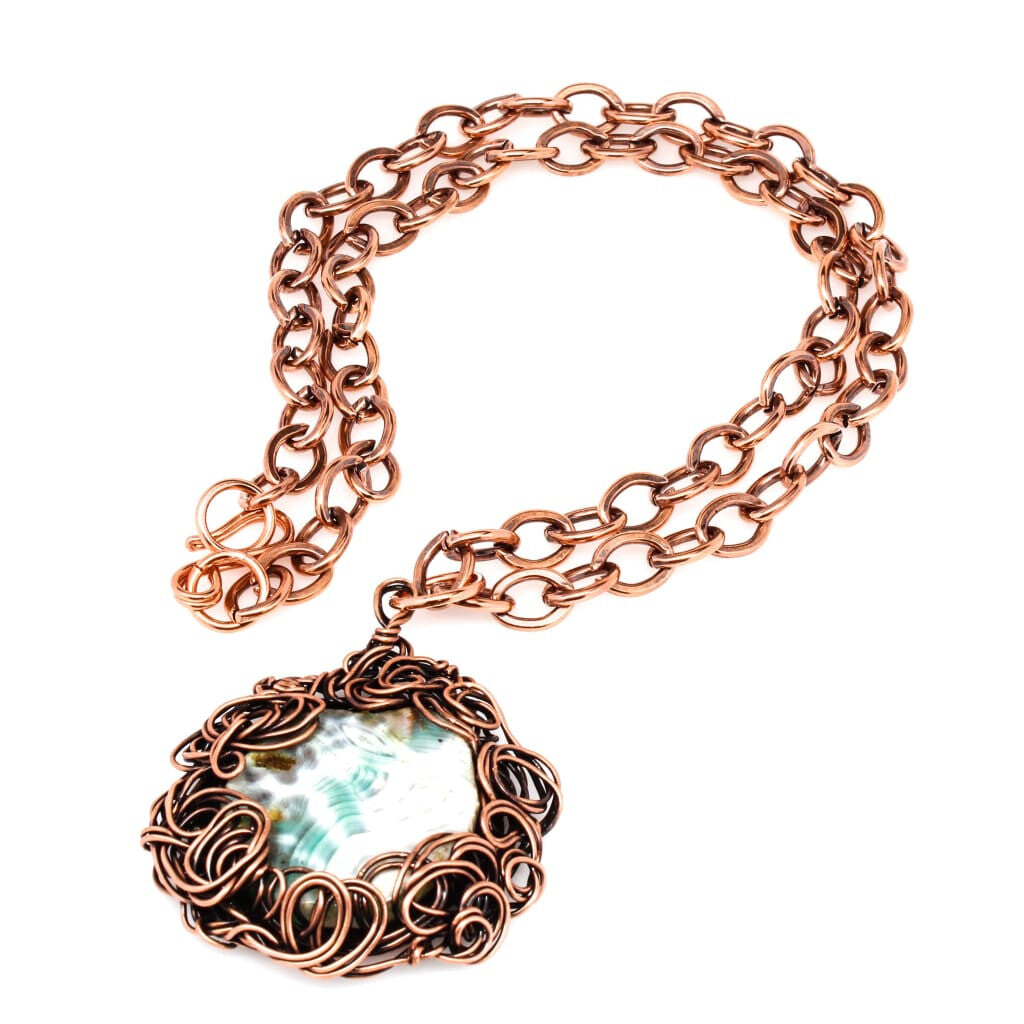 The Tree Agate Lady Copper Pendant Necklace