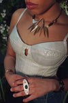 Tribal Copper and Shell Spear Necklace Necklaces