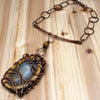 Yellow Brazilian Agate and Copper Queen Necklace Necklaces