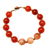 ’Your Best Life’ Carnelian and Sunstone Semiprecious Gemstone Beaded Bracelet Bracelets