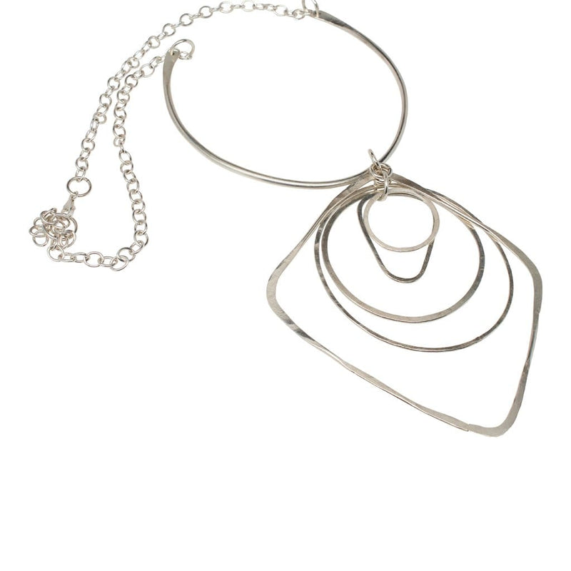 Argentium Silver Long Statement Necklace Necklaces