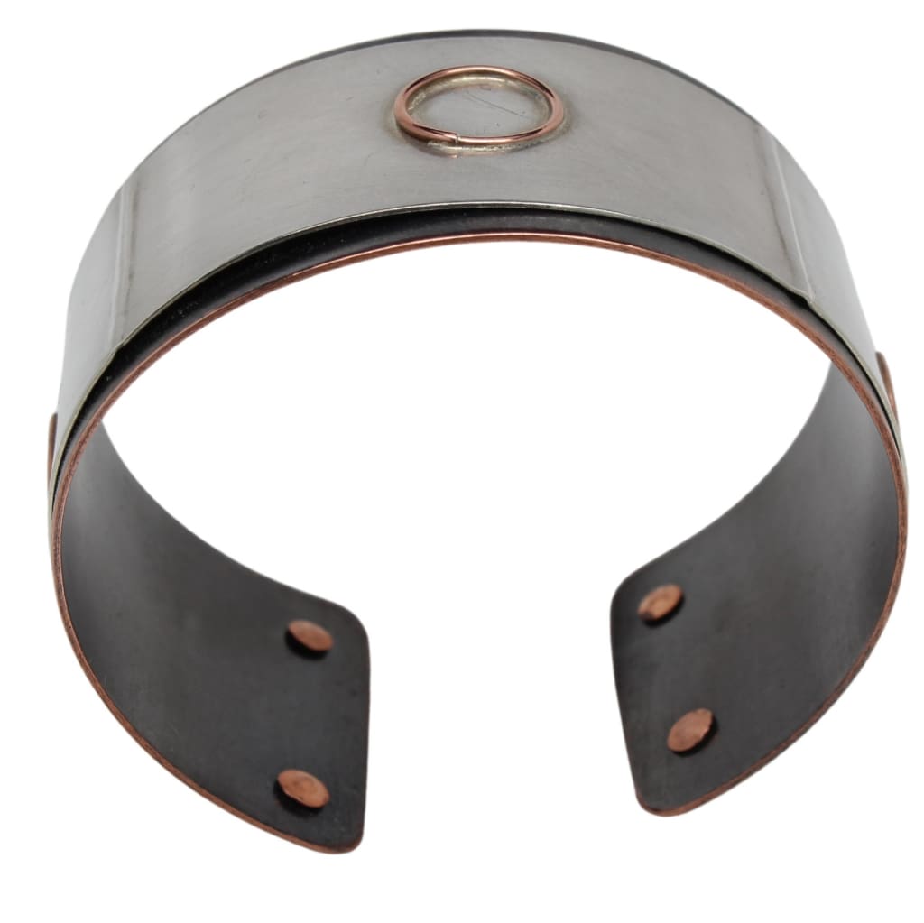 Argentium Silver on Copper Cuff Bracelet Bracelets