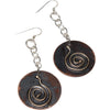 Chained Journey Copper and Argentium Silver Earrings Earrings