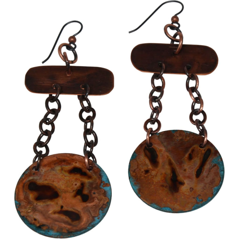 Fiyah on Chains Copper Dangle Earrings Earrings