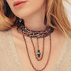 Hills and Valleys Copper and Turquoise Choker Necklace Necklaces