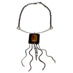 Just Flow Argentium Silver, Copper and Mookaite Jasper Necklace by Junebug Jewelry Desings
