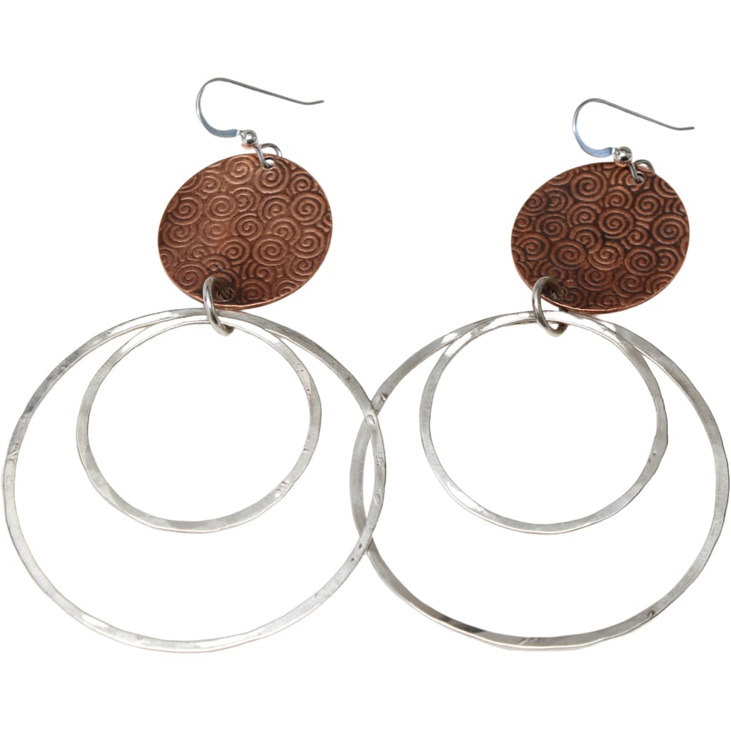 Sparkly Rhinestone Embellished Metal Hoop Earrings - Gold – Luxedress
