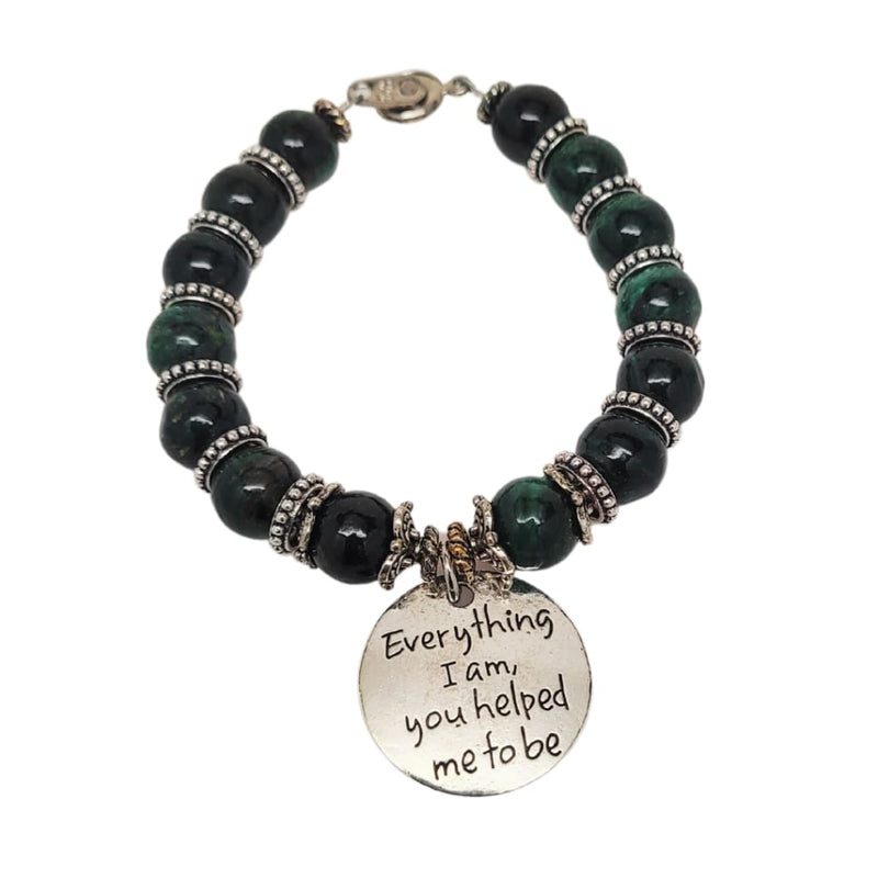 Mom’s Innerjee Emerald Gemstone Beaded Bracelet Bracelets