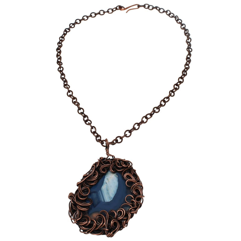 Navy Lady Pendant Copper Chain Necklace Necklaces