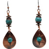 Sassy Turquoise and Copper Dangle Earrings Earrings