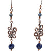 Sodalite Swirls Copper Dangle Earrings Earrings