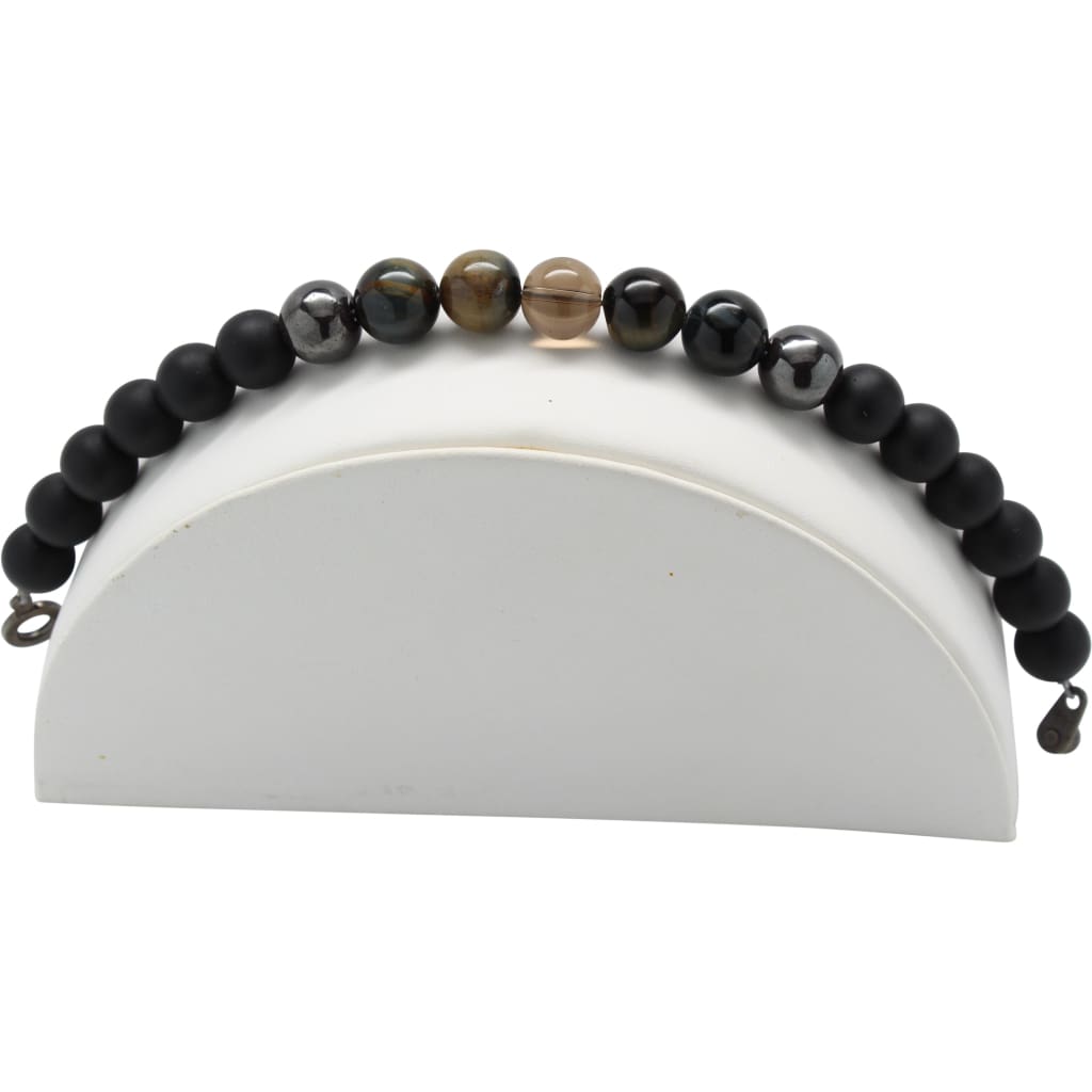 Grounded in Protection - Onyx Hematite Bracelet in 2023