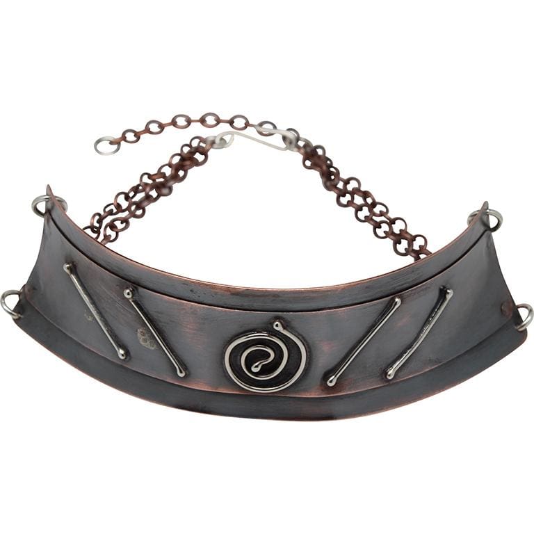 Warrior Queen Copper and Argentium Silver Choker Necklace